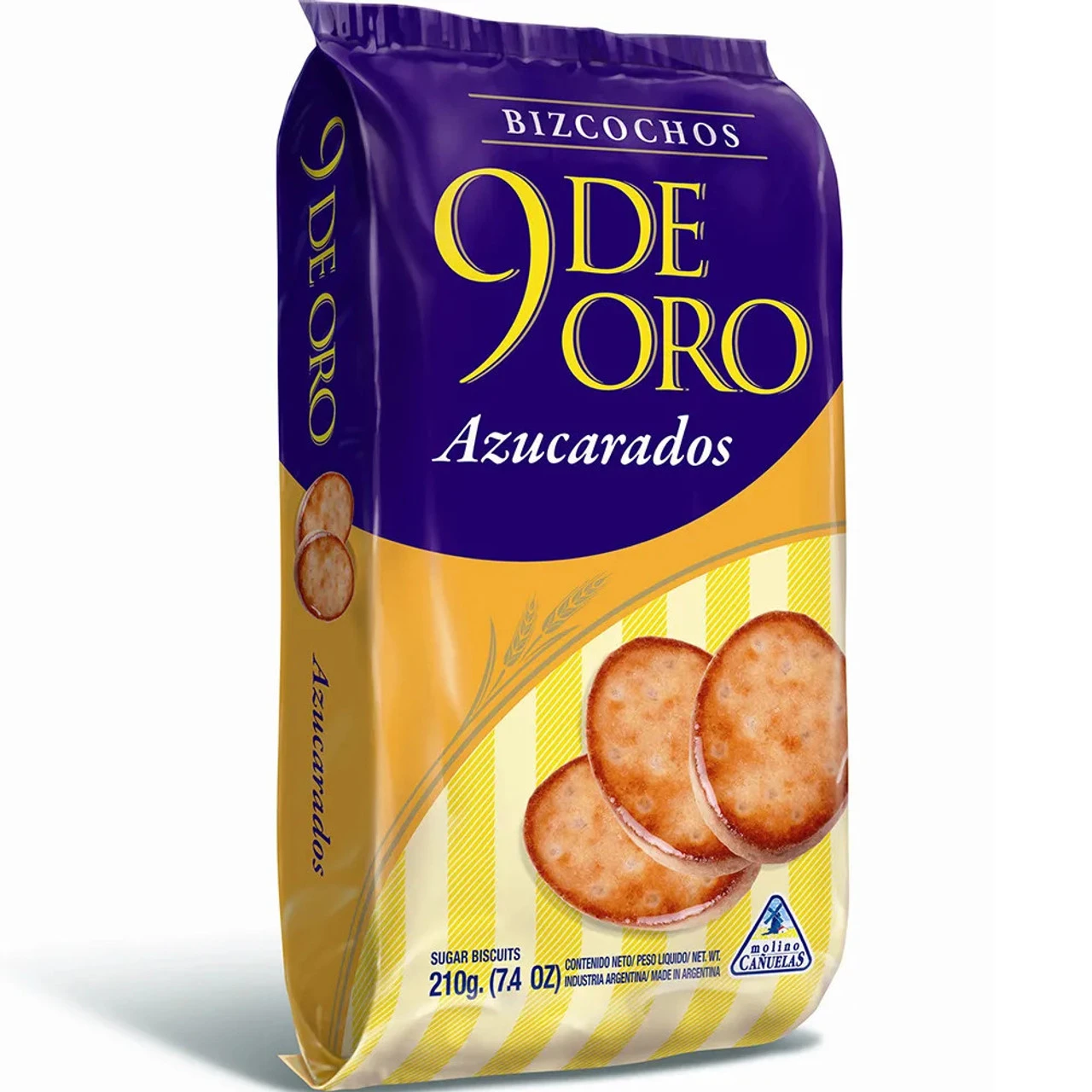 Bizcochos 9 de oro azucarados x210gr