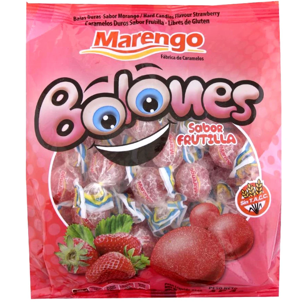 Bolones frutilla azuc 50un x454gr