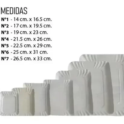 Bandeja de Carton Gris N° 7 Rectang. 27x34cm x10u