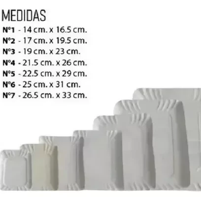 Bandeja de Carton Gris N° 7 Rectang. 27x34cm x100u
