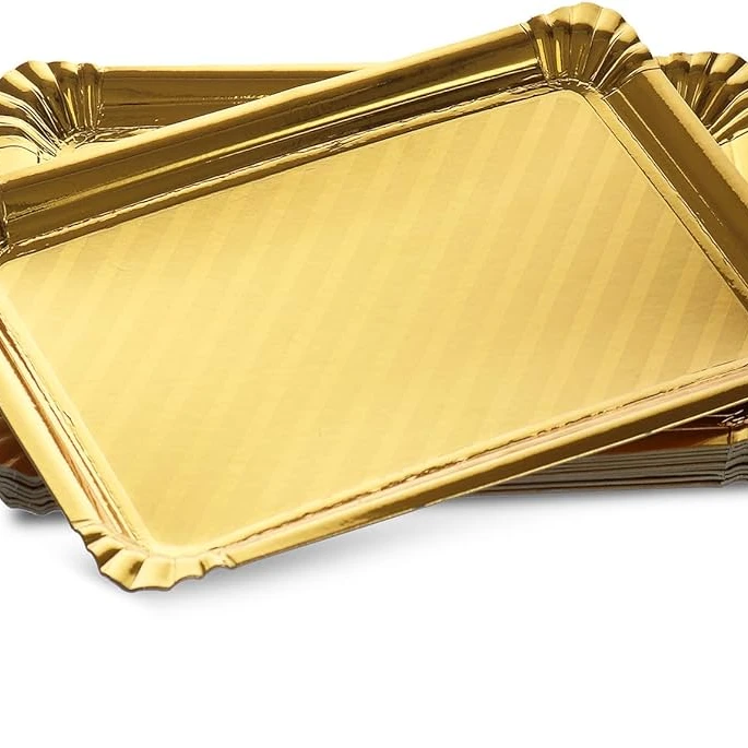 Bandeja rectang dorada/oro 3kg