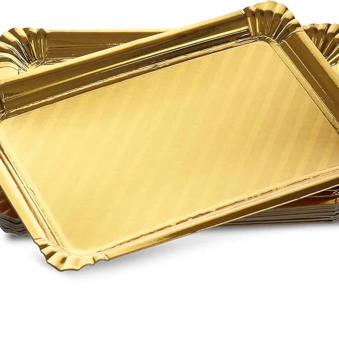 Bandeja rectang dorada/oro1kg