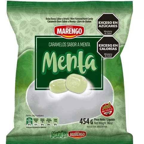 Caramelos Duro Marengo Menta transp x454gr