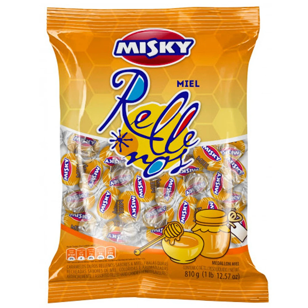 Caramelos Duro Misky Relleno Miel x675gr