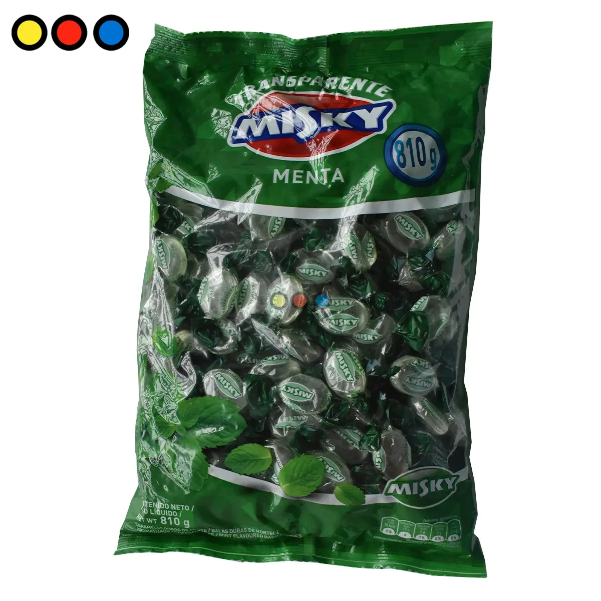 Caramelos Duro Misky Transparente Menta x810gr