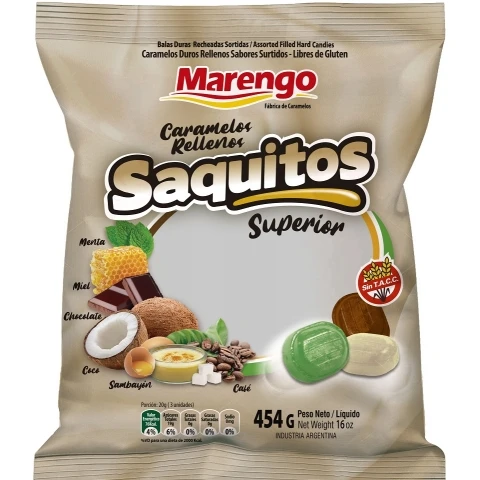 Caramelos Rellenos Saquitos Superior x454gr