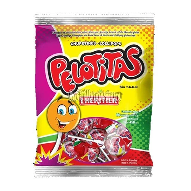 Chupetin Pelotitas frutal x50u