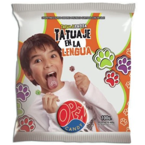 Chupetin Tatuaje en la lengua Patita x100u