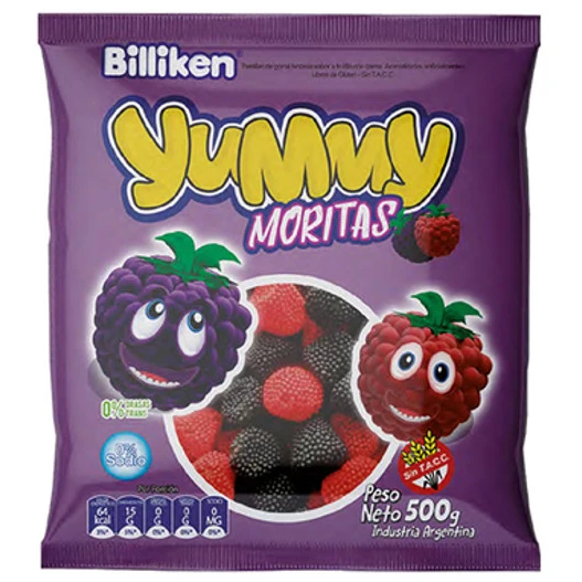 Gomitas Yummy moritas x500gr