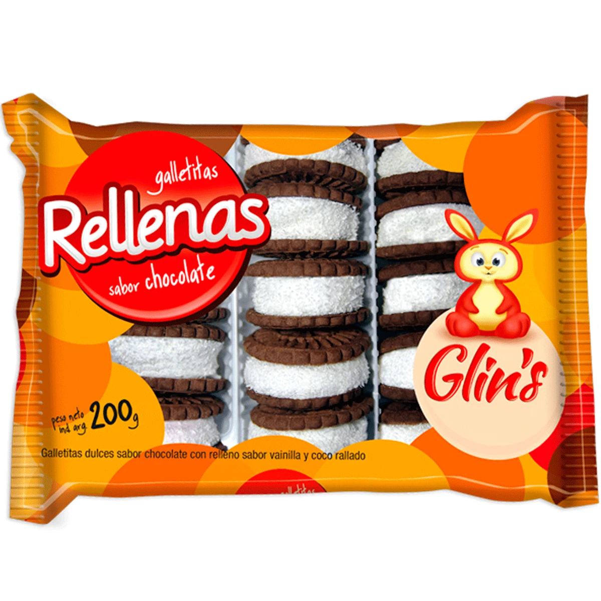 Glins rellenas chocolate x200gr