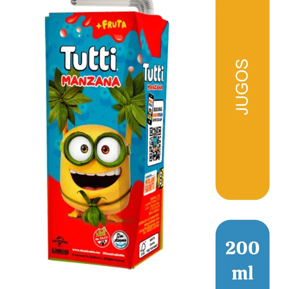 Jugo Tutti Manzana x200ml x18u