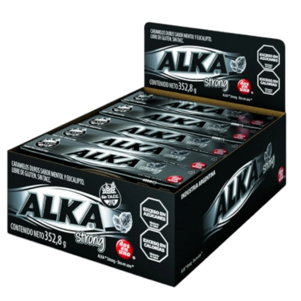 Pastilla Alka Strong Negro x12u