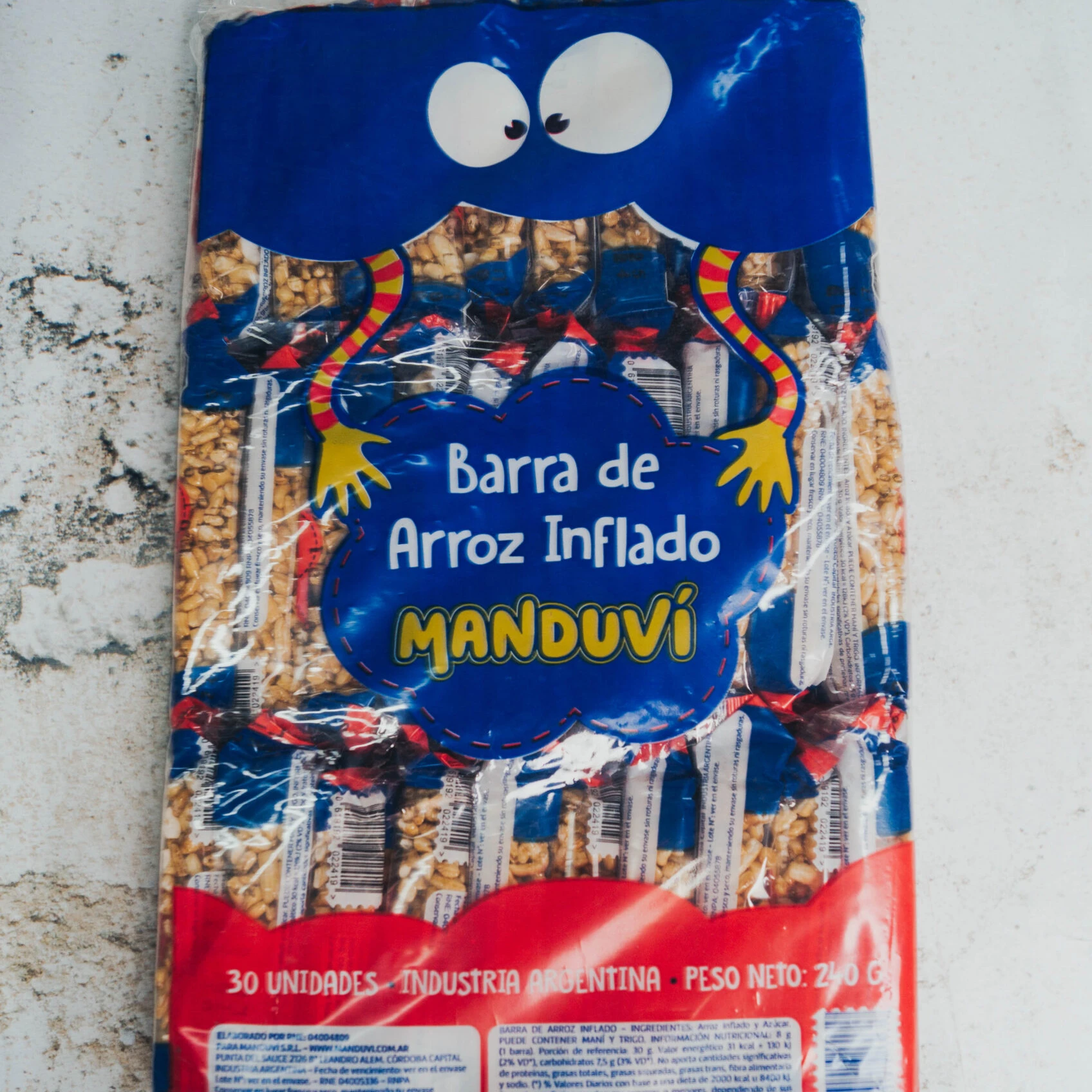 Turron de arroz Manduvi x30u.