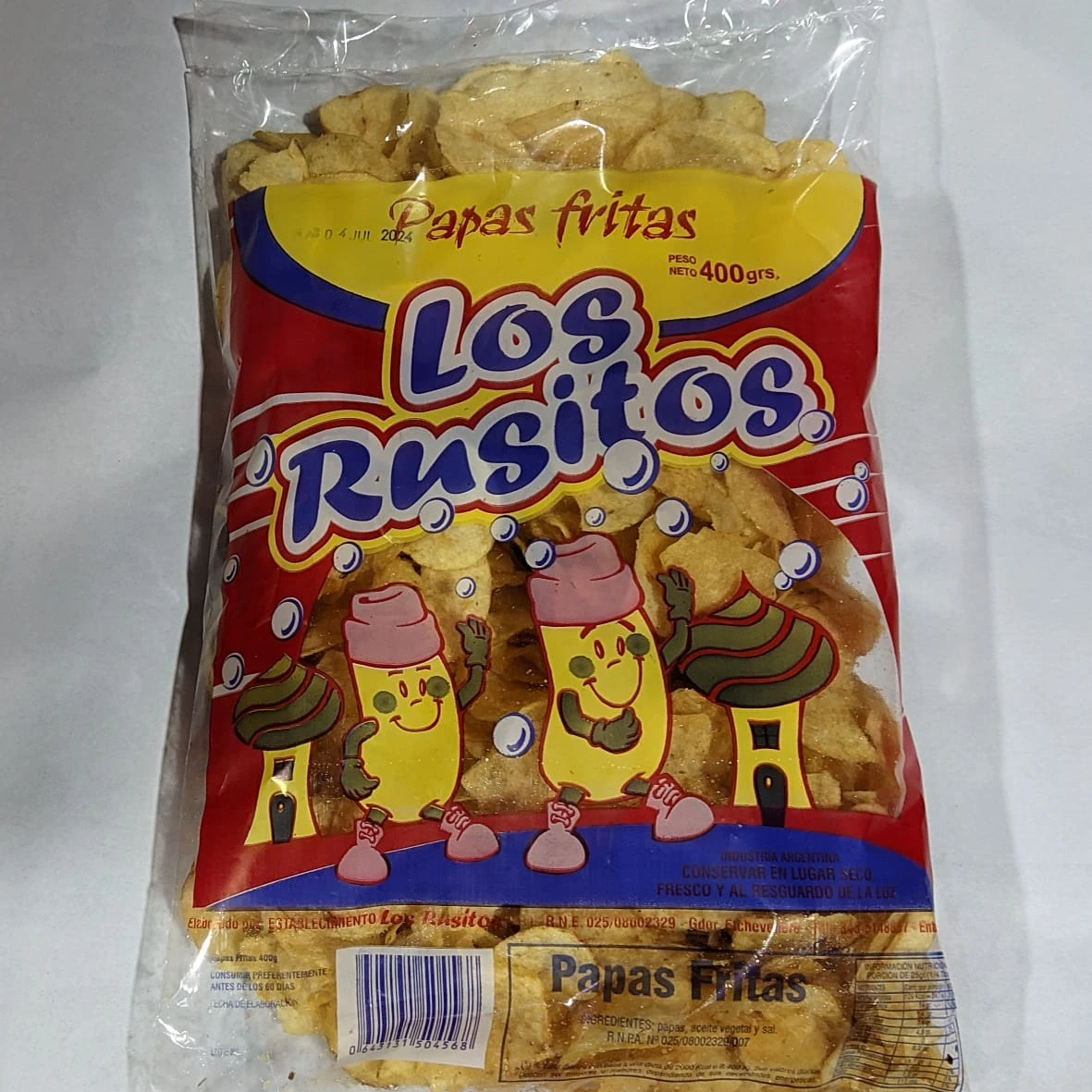 Papas Fritas Rusitos x400gr