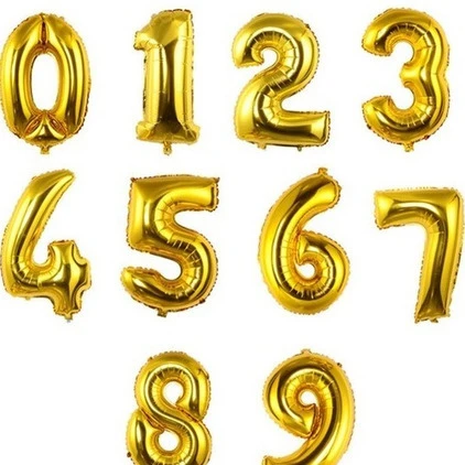 Globo numero dorado 32"