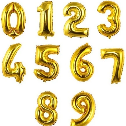 Globo numero dorado 16"