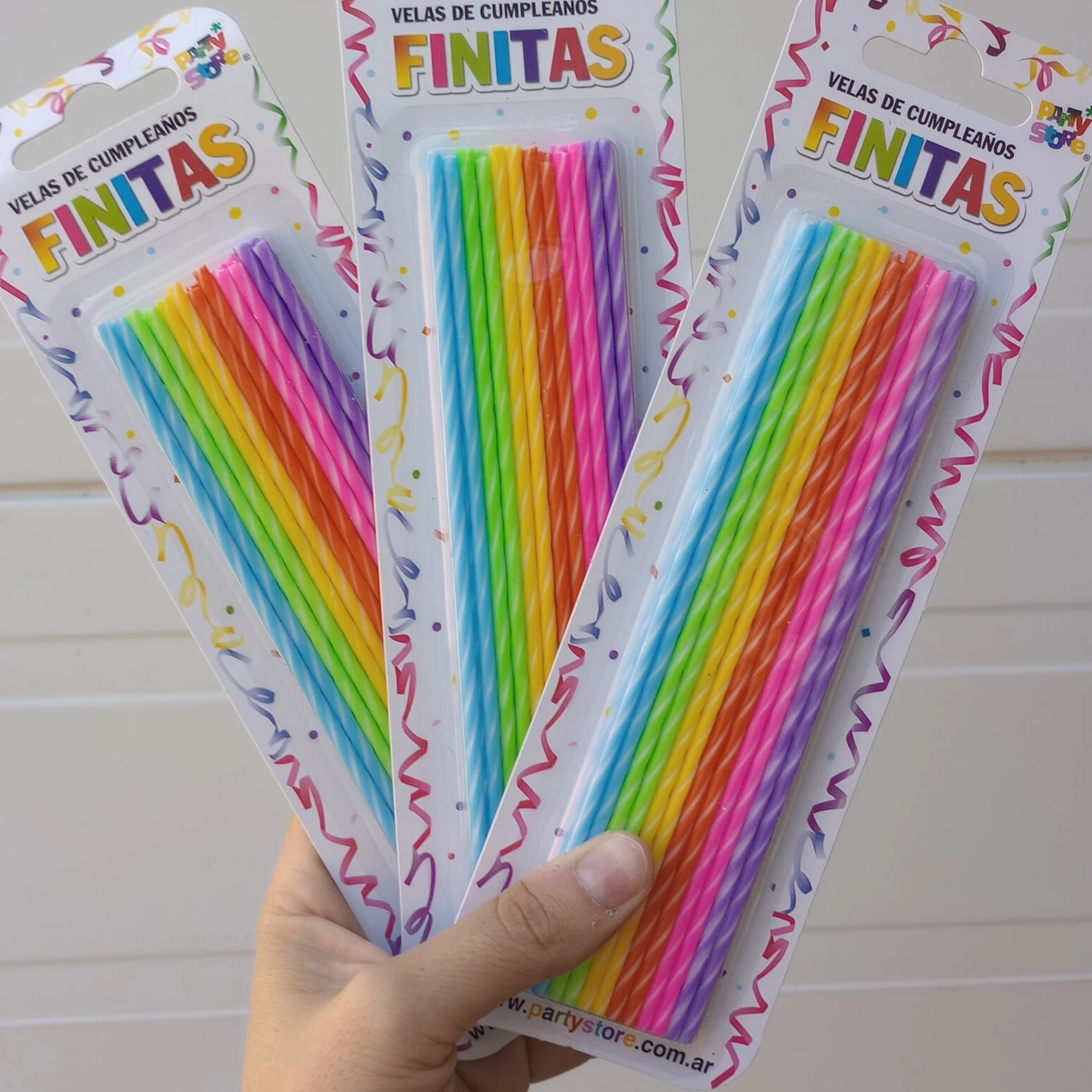Velas finitas 17cm x24u