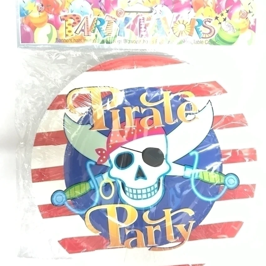 Platitos de carton Piratas x8u