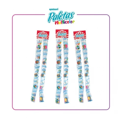 Paletas en Tira Multicolor x20u