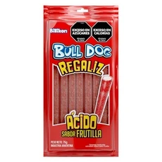 Regaliz acido frutilla x75gr