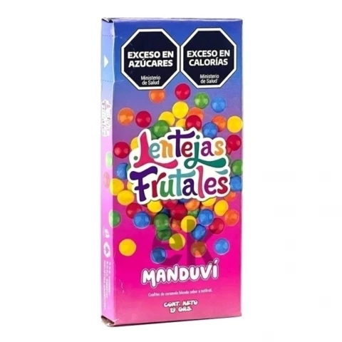 Lentejitas Frutales en caja x10