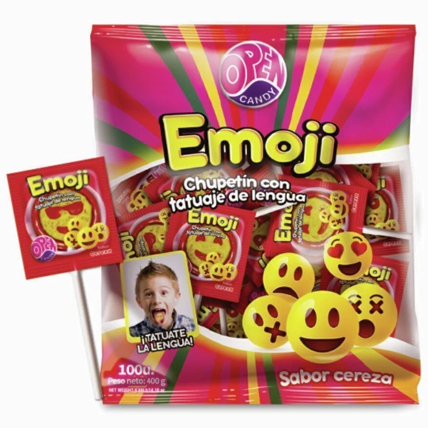 Chupetin Tatuaje Emoji x80u Open