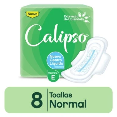 Toallitas Calipso Verde Normal x8u