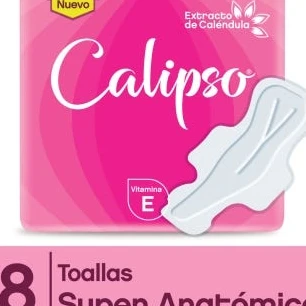 Toallitas Calipso Rosa Super Anatomica x8