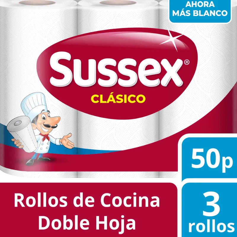 Rollo de Cocina Sussex x3 x50paños