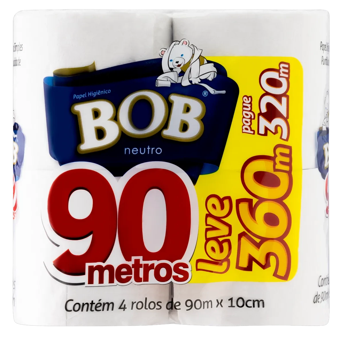 Papel hig Bob 4ux90mt