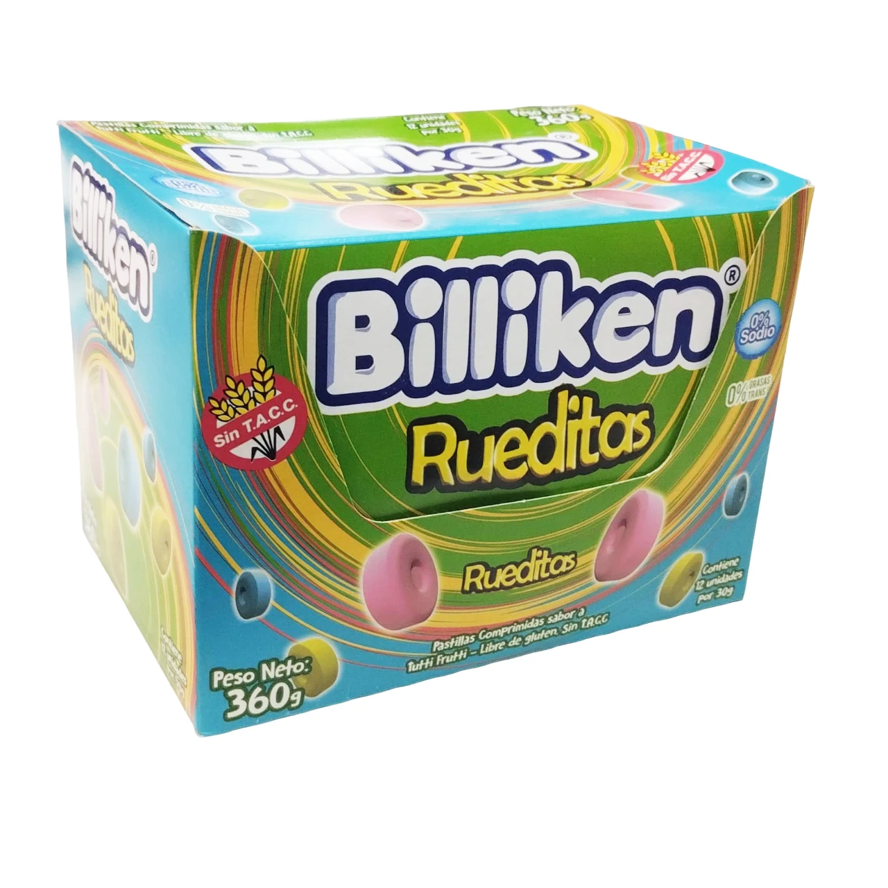 Pastillas rueditas Billiken 12u x30gr