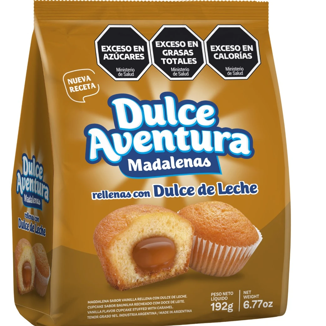 Madalenas Dulce Aventura con Dulce de Leche x200gr