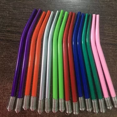 Bombillas Aluminio de Colores x12u