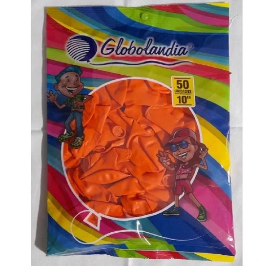 Globos Globolandia Naranja 10" x50u