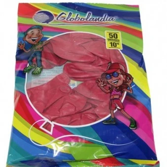 Globos Globolandia Fucsia 10" x50u