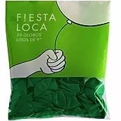 Globos Fiesta Loca Verde 9" x50u