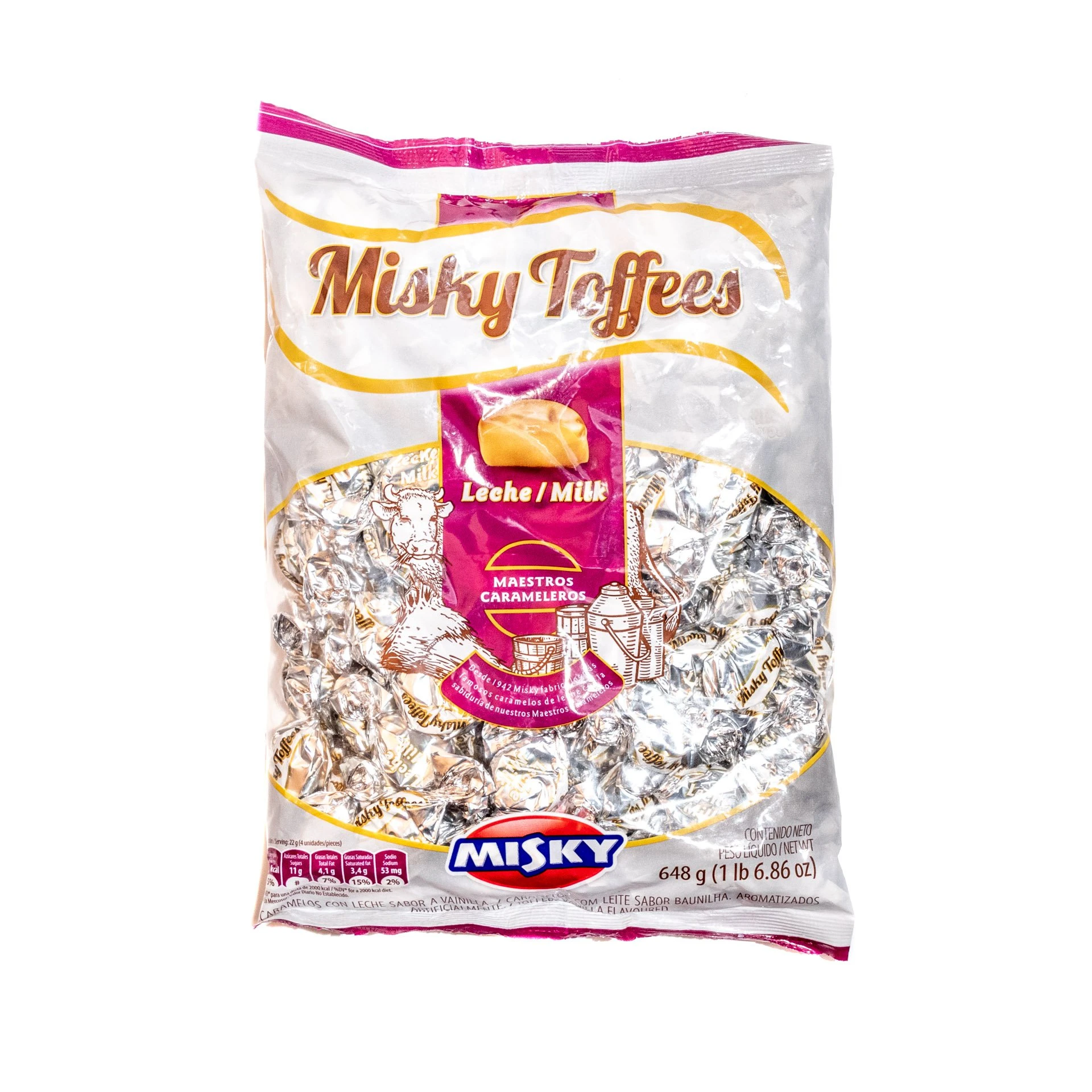 Caramelos Misky Toffees leche x648gr