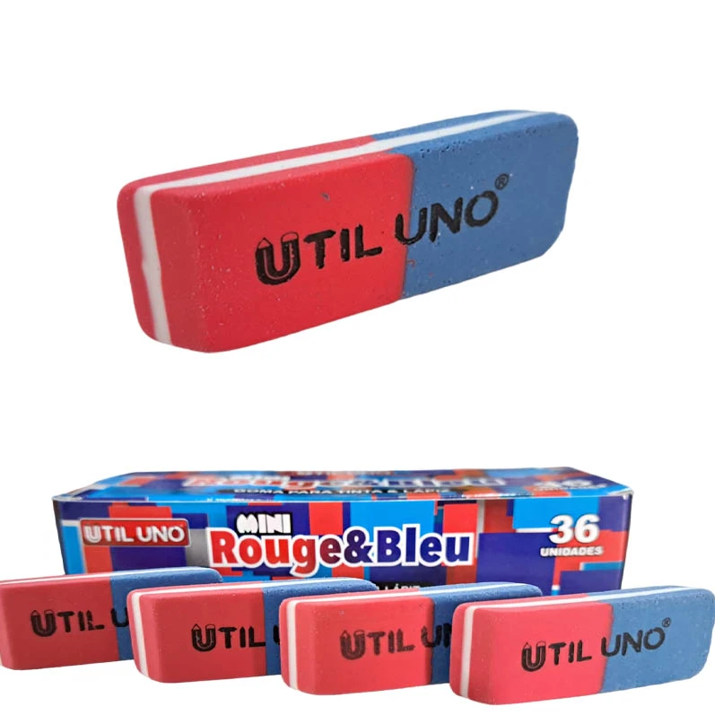 Goma de Borrar Azul-Roja UTIL UNO x36u