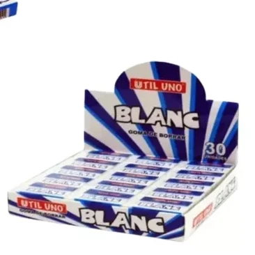 Goma de Borrar UTIL UNO Blanca x30u