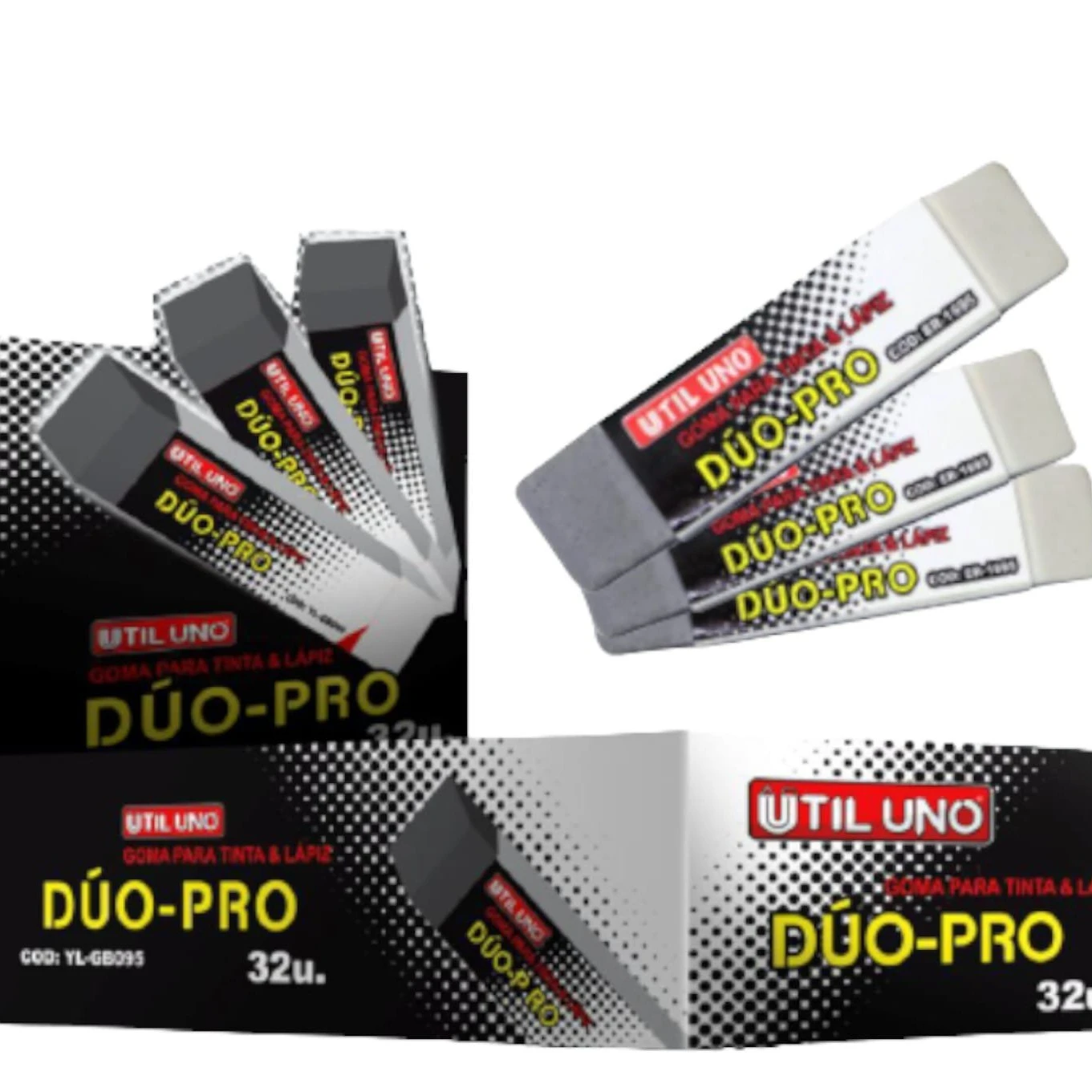 Goma duo Util Uno borra tinta y lapiz x32u