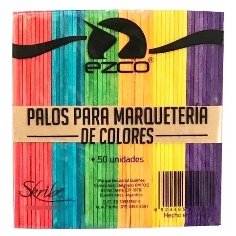Palitos de helado x50u de colores