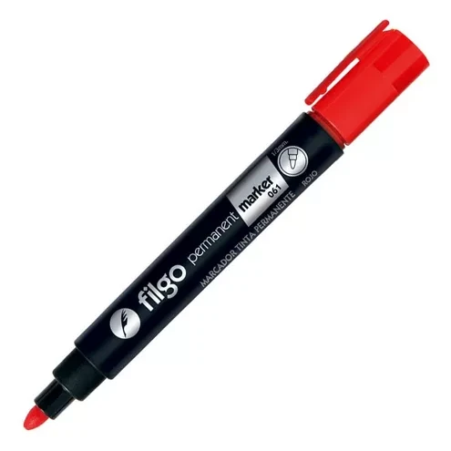 Marcador/ fibron permanente rojo