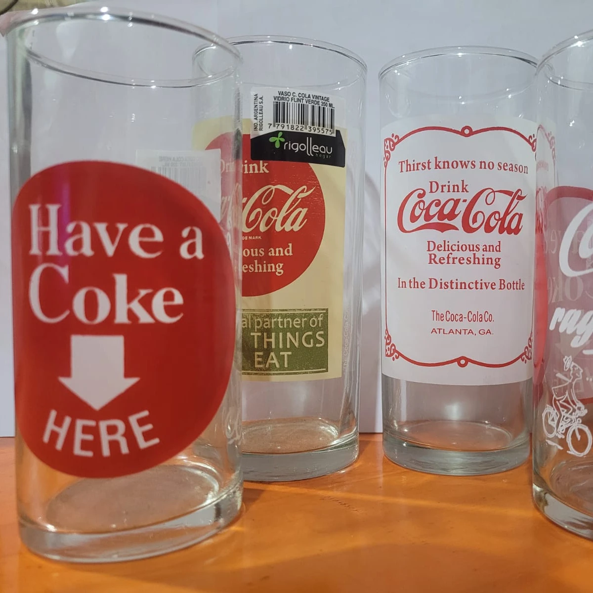 Vaso de vidrio Coca cola