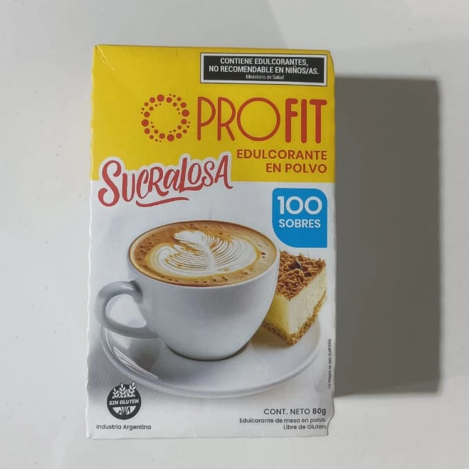 Edulcorante Sucralosa Profit 100 sobres