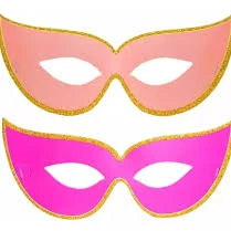 Antifaz con glitter rosa x4u
