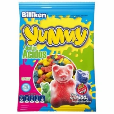 Gomitas Yummy ositos acidos 500gr