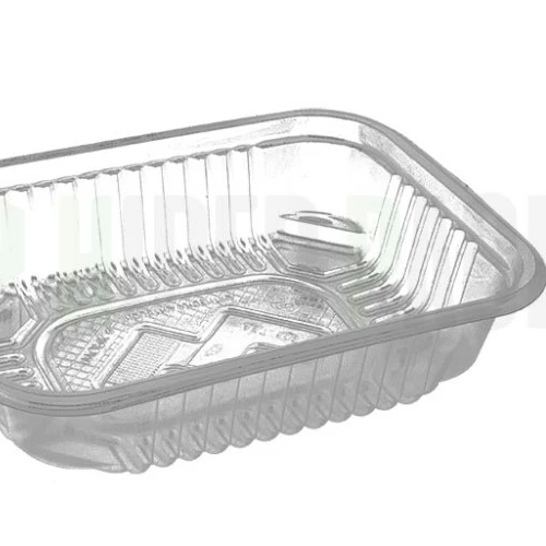 Bandeja de plastico rectangular x100u