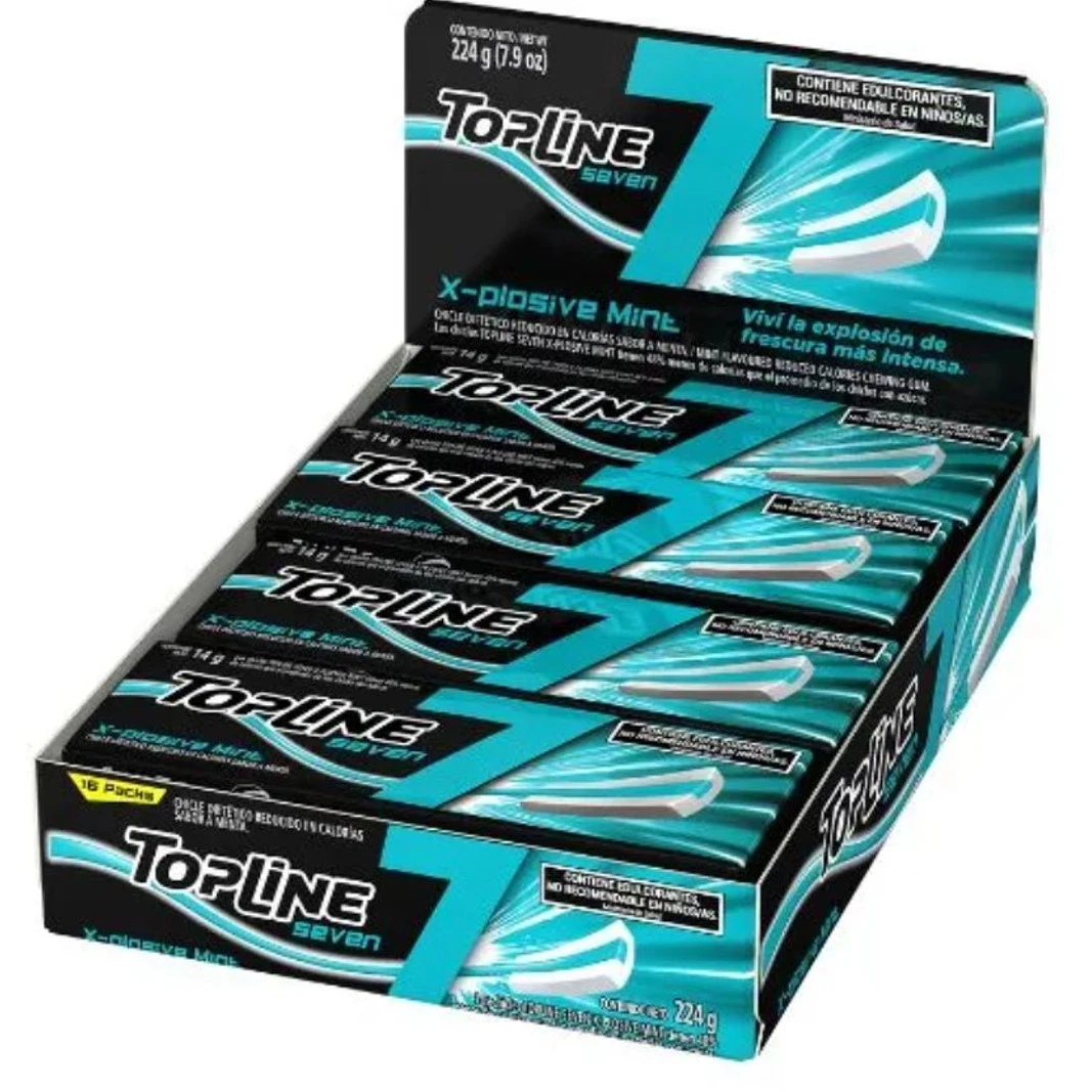 Chicle Topline Seven xplosive mint x16u