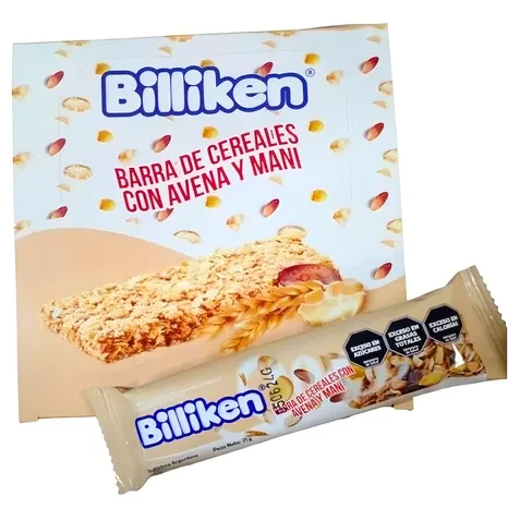 Barra de cereal avena y mani x16u BIlliken