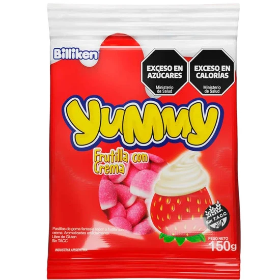 Gomitas Yummy x12u frutilla-crema